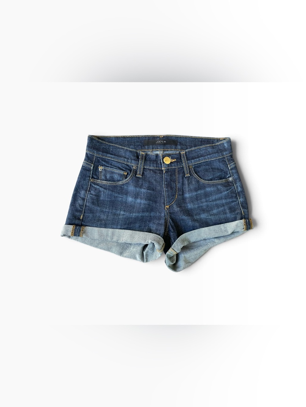 Joe’s Jeans Dark Washed Cuffed Denim Jean Shorts Size 25